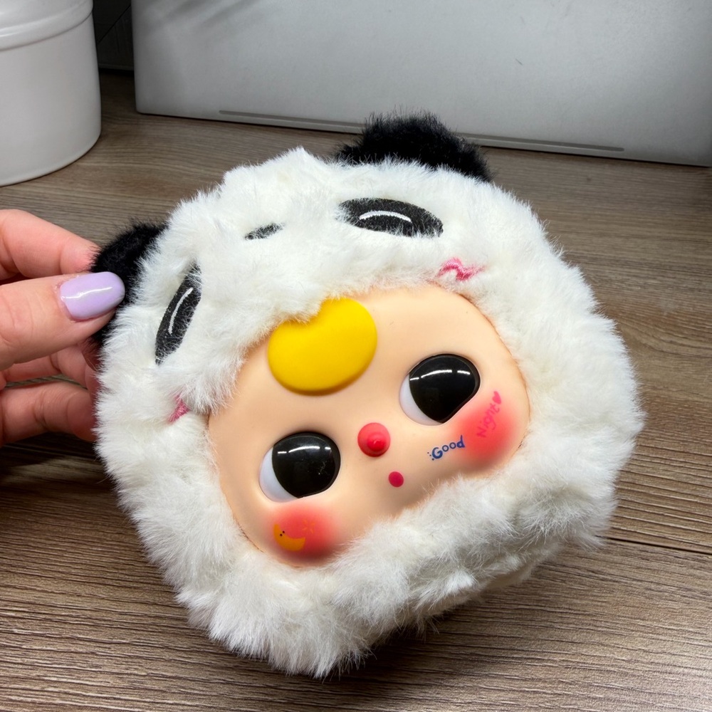 Cute Panda Plush Face bag charm key chain